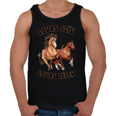 PRINTFASHION lovas - Férfi atléta - Fekete