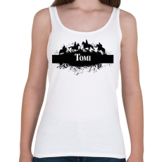 PRINTFASHION Lovas minta - Névvel - Női atléta - Fehér