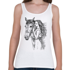 PRINTFASHION lovas - Női atléta - Fehér