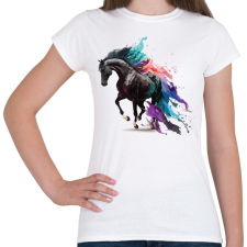 PRINTFASHION Lovas - Női póló - Fehér női póló