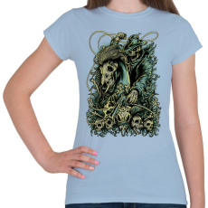 PRINTFASHION Lovas - Női póló - Világoskék