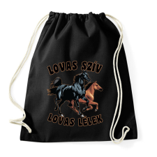 PRINTFASHION lovas - Sportzsák, Tornazsák - Fekete tornazsák