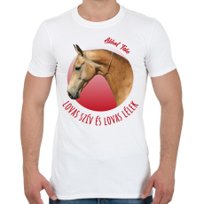 PRINTFASHION Lovas szív - Akhal Teke - Férfi póló - Fehér
