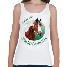 PRINTFASHION Lovas szív - Amerikai foltos - Női atléta - Fehér női trikó