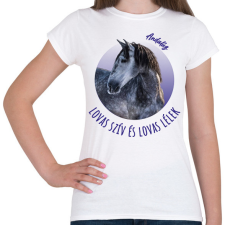 PRINTFASHION Lovas szív - Andalúz - Női póló - Fehér női póló