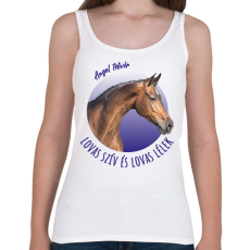 PRINTFASHION Lovas szív - Angol Telivér - Női atléta - Fehér