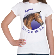 PRINTFASHION Lovas szív - Angol Telivér - Női póló - Fehér