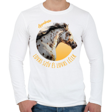 PRINTFASHION Lovas szív - Appaloosa - Férfi hosszú ujjú póló - Fehér