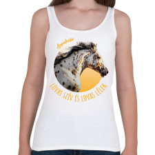 PRINTFASHION Lovas szív - Appaloosa - Női atléta - Fehér női trikó