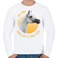 PRINTFASHION Lovas szív - Arab Telivér - Férfi pulóver - Fehér férfi pulóver, kardigán