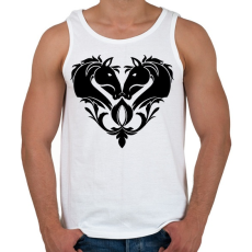 PRINTFASHION Lovas szív - Férfi atléta - Fehér