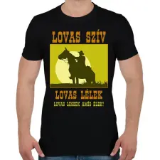 PRINTFASHION LOVAS SZÍV - Férfi póló - Fekete férfi póló