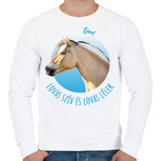 PRINTFASHION Lovas szív - Fjord - Férfi pulóver - Fehér