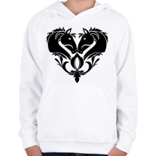 PRINTFASHION Lovas szív - Gyerek kapucnis pulóver - Fehér gyerek pulóver, kardigán