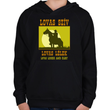 PRINTFASHION LOVAS SZÍV - Gyerek kapucnis pulóver - Fekete gyerek pulóver, kardigán