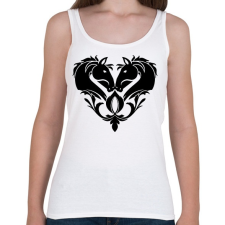 PRINTFASHION Lovas szív - Női atléta - Fehér női trikó