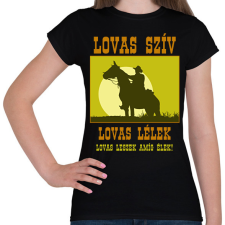 PRINTFASHION LOVAS SZÍV - Női póló - Fekete női póló