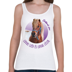 PRINTFASHION Lovas szív - Shetlandi póni - Női atléta - Fehér