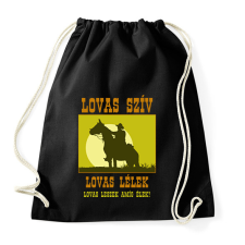 PRINTFASHION LOVAS SZÍV - Sportzsák, Tornazsák - Fekete tornazsák