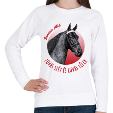 PRINTFASHION Lovas szív - Tennessee sétáló - Női pulóver - Fehér női pulóver, kardigán