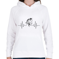 PRINTFASHION Lovas szívdobbanás - Női kapucnis pulóver - Fehér