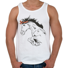 PRINTFASHION Lovas ugrás - Férfi atléta - Fehér