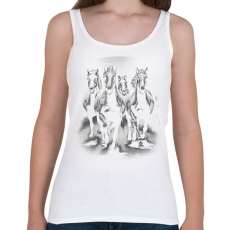 PRINTFASHION Lovas vágta - Női atléta - Fehér