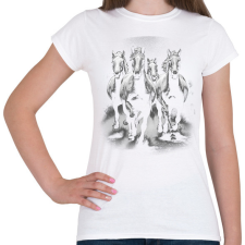 PRINTFASHION Lovas vágta - Női póló - Fehér női póló