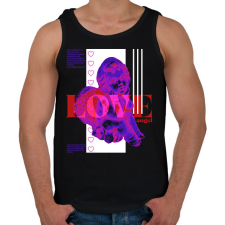 PRINTFASHION Love angel - Férfi atléta - Fekete atléta, trikó