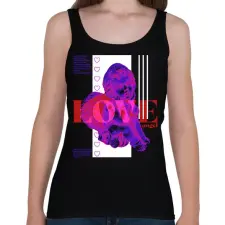 PRINTFASHION Love angel - Női atléta - Fekete női trikó