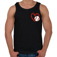 PRINTFASHION Love baseball - Férfi atléta - Fekete atléta, trikó