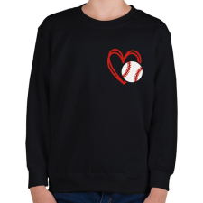 PRINTFASHION Love baseball - Gyerek pulóver - Fekete gyerek pulóver, kardigán