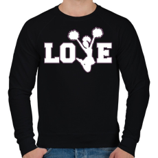 PRINTFASHION Love Cheerleading - Férfi pulóver - Fekete
