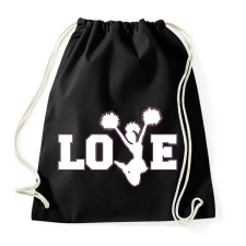 PRINTFASHION Love Cheerleading - Sportzsák, Tornazsák - Fekete tornazsák