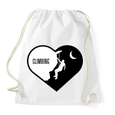 PRINTFASHION Love climbing - Sportzsák, Tornazsák - Fehér tornazsák