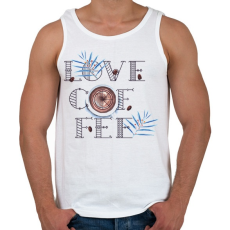 PRINTFASHION Love Coffee - Férfi atléta - Fehér