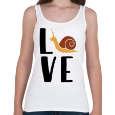 PRINTFASHION Love - csiga - Női atléta - Fehér női trikó