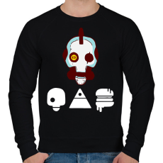 PRINTFASHION Love Death and Robots  - Férfi pulóver - Fekete