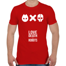 PRINTFASHION Love Death and Robots logo - Férfi póló - Piros