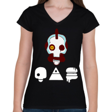 PRINTFASHION Love Death and Robots  - Női V-nyakú póló - Fekete női póló