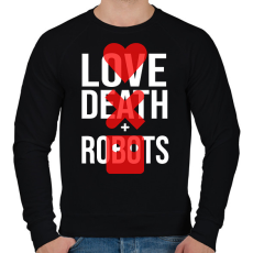 PRINTFASHION Love Death + Robots logo - Férfi pulóver - Fekete