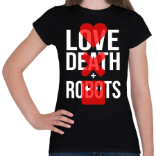 PRINTFASHION Love Death + Robots logo - Női póló - Fekete női póló