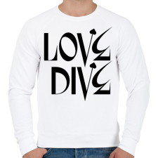 PRINTFASHION Love Dive - Férfi pulóver - Fehér férfi pulóver, kardigán