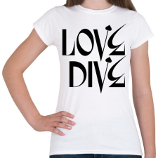 PRINTFASHION Love Dive - Női póló - Fehér női póló