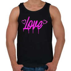 PRINTFASHION love felirat - Férfi atléta - Fekete