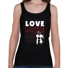 PRINTFASHION Love felirat - Női atléta - Fekete női trikó