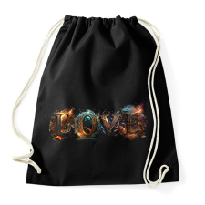 PRINTFASHION LOVE feliratos - szerelmes ajándék párodnak - Sportzsák, Tornazsák - Fekete tornazsák