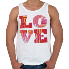 PRINTFASHION LOVE - Férfi atléta - Fehér