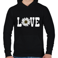 PRINTFASHION Love - Férfi kapucnis pulóver - Fekete férfi pulóver, kardigán