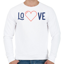 PRINTFASHION LOVE - Férfi pulóver - Fehér férfi pulóver, kardigán